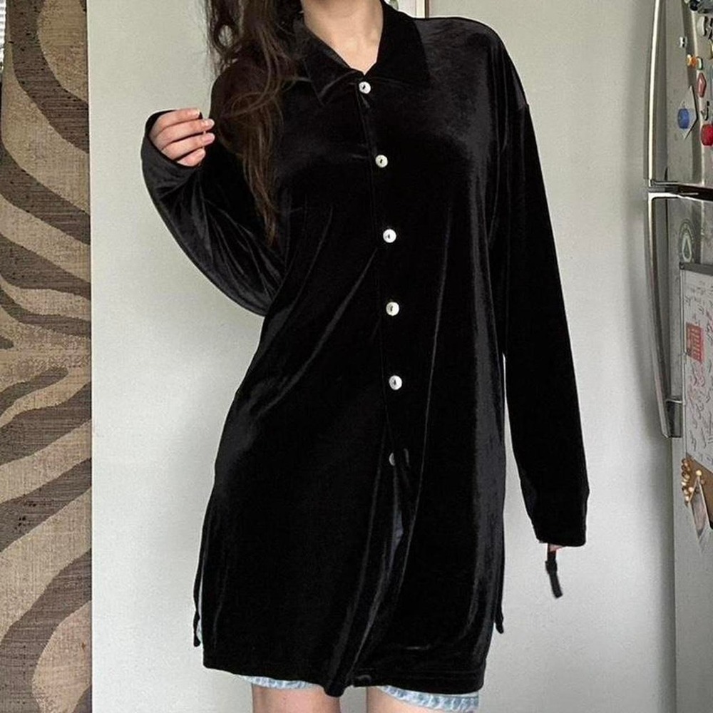 Impressions of California vintage velvet button down